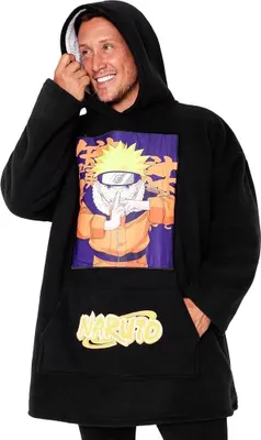 Productafbeelding van Halantex Naruto Fleece deken met capuchon, maat: one size