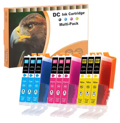 Immagine prodotto di Cartucce compatibili D&C 9X per stampanti Canon, modelli CLI-551 C/M/Y XL, compatibili con le stampanti Canon Pixma MG6650, MG7100, MG7150, MG7550, iP7200, iP7250, serie MG5400, MG5450, MG5550, MG5650, MG5655, MX725, MX920, iP8750, iX6850, MG6350