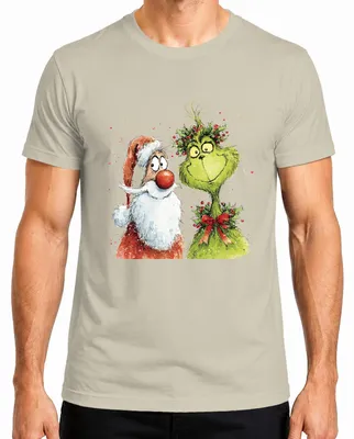 Produktbild von Grinch Weihnachtsmann Lustig Weihnachten Ugly Christmas Sweater Herren T-Shirt, Natur, XL