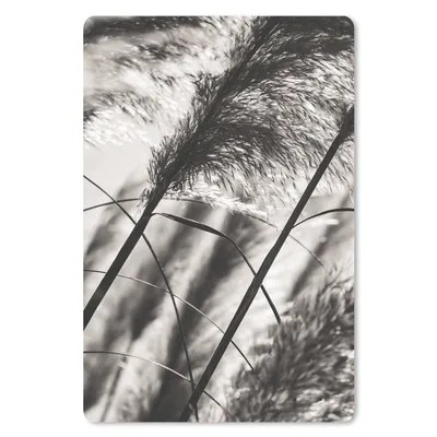 Produktbild von MuchoWow® Mauspad Mousepad Pampasgras - Schwarz - Weiß - Pflanze 40x60 cm - Mousepads - Maus Mat - Pad - Mausunterlage - Schreibtisch Accesoire