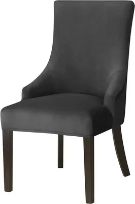 Produktbild von Seitenstuhlhussen mit Flügelrücken TOSCANA, dick Velours, SCHWARZ