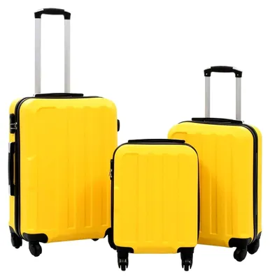 Produktbild von Hartschalen-Trolley-Set 3-teilig in Gelb aus ABS