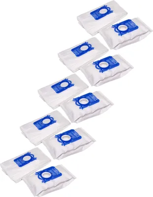 Produktbild von vhbw 50x Staubbeutel kompatibel mit AEG Electrolux Z 3990 UltraSilencer, Z 4500 - 4595 Bolido Staubsauger - 29,8cm x 17,7cm Blau Weiß