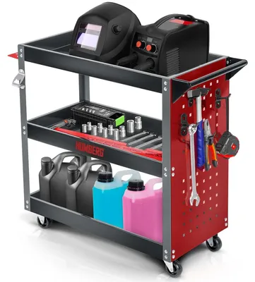 Image de Chariot à outils d'atelier avec tiroirs, en acier