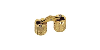 Produktbild von Hettich Zylinder-Scharnier 31170 Durchmesser 14mm Messing matt gebürstet Öffnungswinkel 180Grad - 31170
