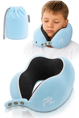 Produktbild von Verstellbares Nackenstützkissen für Kinder ab 6 Jahren - Blau