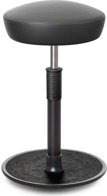 Produktbild von Sitz- Stehhocker Free Tall Hutsitz Boxmark Leder Grau schwarz /schwarz.