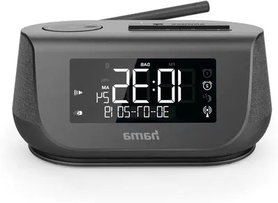Immagine prodotto di Sveglia radio DAB+ Bluetooth nera con porta USB e timer
