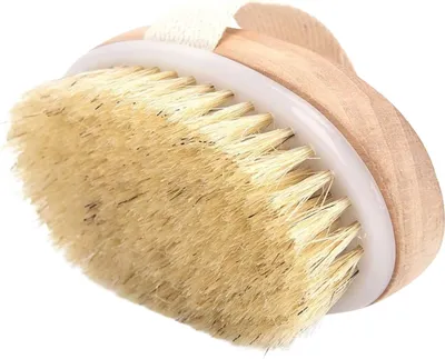 Image de Camerazar Brosse de massage anti-cellulite ovale en bambou naturel