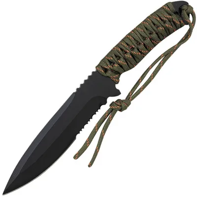 Zdjęcie produktu dla Nóż outdoorowy MV-40840 - Czarny/Zielony | Wytrzymały i Funkcjonalny KP40840