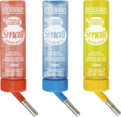 Produktbild von Kerbl Trinkflasche bunt 150 ml rot, blau, gelb; 81768