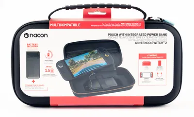 Produktbild von NACON SWITCHNEWCHARGECASE, Hartschalenkoffer, Nintendo, Schwarz, Nintendo Switch, Nintendo Switch Lite, Nintendo Switch OLED, Reißverschluss