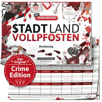 Image de DENKRIESEN - STADT LAND VOLLPFOSTEN® - CRIME EDITION "Mordslustig" - A4