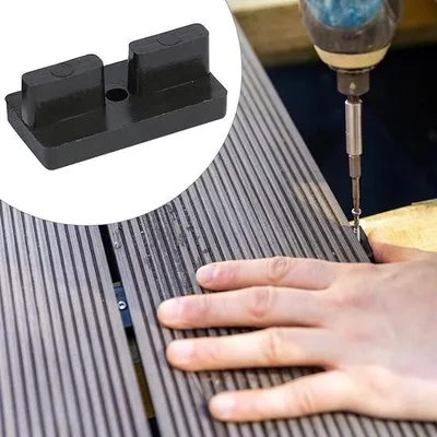 Immagine prodotto di 100 pezzi Distanziali in plastica da 8 mm per l'installazione a scomparsa di pannelli per decking - con viti - pannelli WPC/BPC
