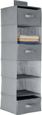 Image de Armoire suspendue avec 3 tiroirs amovibles et 6 étagères, gris, 17,5 cm de profondeur x 34,5 cm de largeur x 31 cm de hauteur
