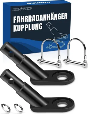 Produktbild von Coicer Fahrradanhängerkupplung Hundeanhänger Adapter Schwarz 2er-Pack
