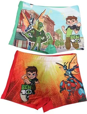 Produktbild von Ben10 2er Pack Bade-Shorts Grün / Rot 4 Jahre Größe 104