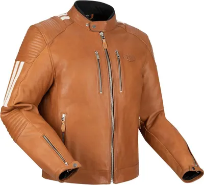 Produktbild von Segura Orion wasserdichte Motorrad Lederjacke, hellbraun (camel), L