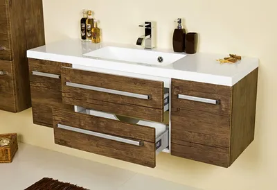 Produktbild von Quentis Badmöbel Genua, Breite 120 cm, Holzdekor antik