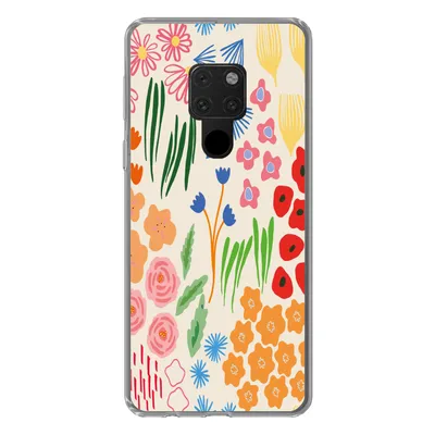 Produktbild von MuchoWow® Handyhülle Schutzhülle Hülle für Huawei P40 Lite Blumen - Muster - Feldblumen Silikon Softcase Handy Hülle - Handy