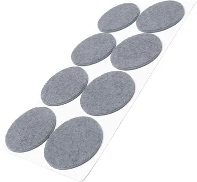 Produktbild von 8 selbstklebende Filzgleiter in Grau, Ø 50 mm, rund