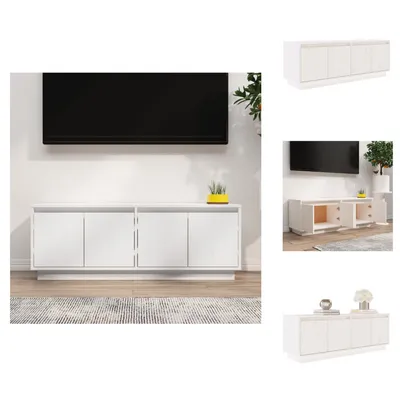 Produktbild von vidaXL TV-Schrank Weiß 110x34x40 cm Massivholz Kiefer -  TV-Möbel