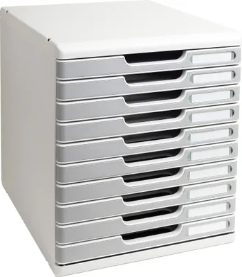 Produktbild von Exacompta Modulo A4, 10 geschlossene Schubladen, Office - Steingrau - 302041D