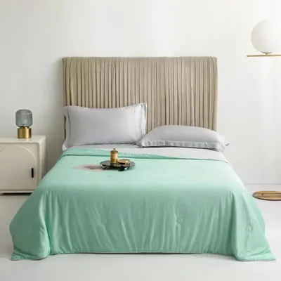 Zdjęcie produktu dla Koc chłodzący SleepCool™ – koc chłodzący, kołdra letnia, pościel letnia: Mięta lodowa / 150 x 200 cm