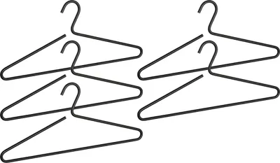 Produktbild von WENKO 5er Set Kleider Bügel Hemden Blusen Garderoben Hosen LUX Aluminium Wäsche