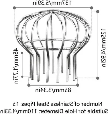 Edelstahl Dachrinnenabfluss Schutz, 2 Stück, Mesh Filter für Blätter und Abfall, Ideal für Dachrinne Systeme und