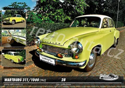 Produktbild von Postkarte Nr. 28 - WARTBURG 311/1000 (1963)