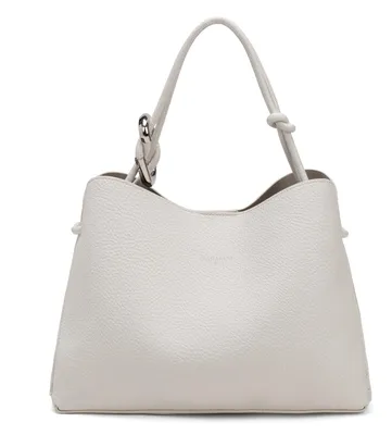 Produktbild von Handtasche aus veganem Leder mit abnehmbarem Schultergurt und integrierter Clutch