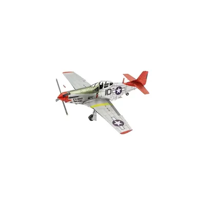 Obrázok produktu pre Metal Earth Tuskegee Airmen P-51D Mustang, Model lietadla s pevnými krídlami, Montážna sada, Tuskegee Airmen P-51D Mustang, Akékoľvek pohlavie, Kov, Náročné