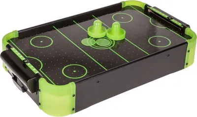 Produktbild von Out of the blue Partyspiel Air Hockey Mini Airhockey Tisch komplettes Spielset für Familienabende und Partyrunden, 50x31x9cm