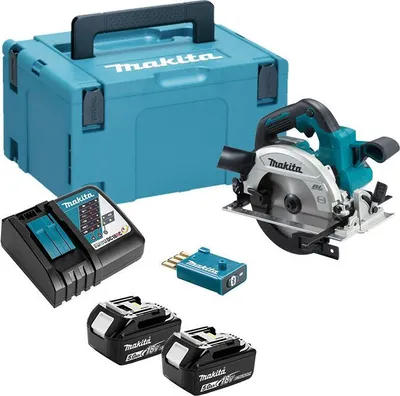 Zdjęcie produktu dla Makita DHS661RTJU, Czarny, Niebieski, Bezszczotkowy, 16,5 cm, 5000 RPM, 5,7 cm, 2 cm