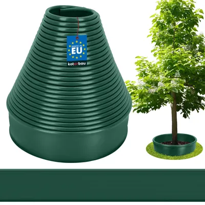 Produktbild von KOTARBAU® Rasenkante 20 m Beeteinfassung Beetzaun 10 cm hoch Beetumrandung Robust & Ästhetisch Rollborder Palisade aus Kunststoff Grün