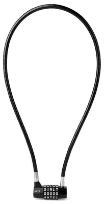 Immagine prodotto di Lucchetto numerico con 5 cifre e cavo di sicurezza da 8 mm, colore nero, lunghezza 30 pollici