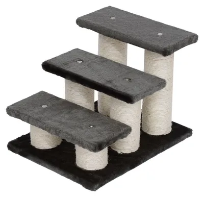 Immagine prodotto di Scala per cani, 3 gradini | Colore: Grigio | Dimensioni: 17,72 x 13,78 x 13,39 cm