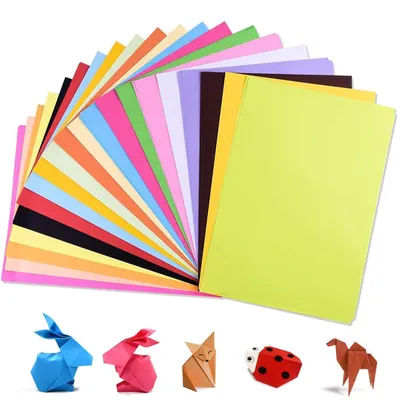 Image de Papier cartonné A4 - 100 feuilles en 20 couleurs - Papier de loisirs coloré des deux côtés, idéal pour les travaux d'art et de bricolage - Dimensions : 210 x 297 mm