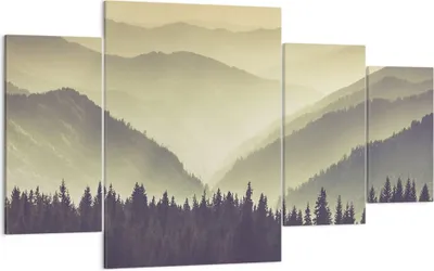 Produktbild von Bild auf Leinwand - Leinwandbild - Berge Wald Natur - 160x90cm - Wand Bild - Wanddeko - Wandbilder - Leinwanddruck - Bilder - Kunstdruck - Wanddekoration - Leinwand bilder - Wandkunst - DL160x90-3820