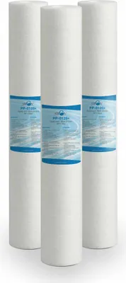 Immagine prodotto di Bellerofonte filtro sedimenti per acqua filtro meltblown 20 pollici 1 micron in polipropilene. Rimuove sabbia, particelle di ruggine e impurità in sospensione fino a 1 micron, 3 pezzi