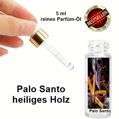 Produktbild von GKA Palo Santo heiliges Holz Musk Parfüm Öl Elemi, Geranie, Myrrhe, Zeder, Gewürznelke, Tonkabohne, Sandelholz, Amber, Moschus für Damen und Herren