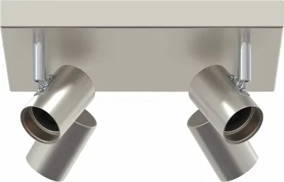 Produktbild von vidaXL Deckenstrahler mit Strahlern Nickel 26,5 x 26 x 11,5 cm Metall
