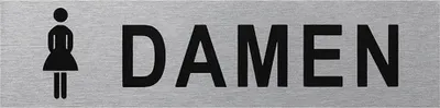 Produktbild von Aluminium Türschild " Frau / Damen " 160x40mm