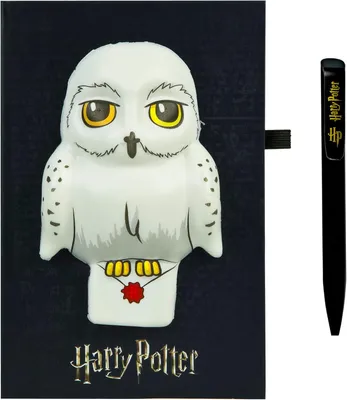 Produktbild von Notizbuch Hardcover mit einzigartigem Eule Hedwig Motiv und 3D-Effekt