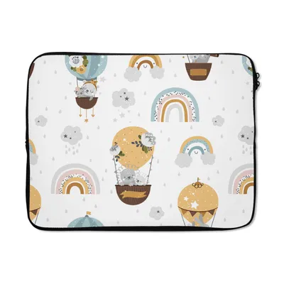 Produktbild von MuchoWow® Laptop Hülle 15 Zoll Mädchen - Muster - Luftballon Laptoptasche - Laptoptasche - Sleeve - Rundum-Schutz