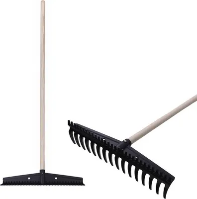 Obrázek produktu pro Zahradní hrábě Strend Pro Premium S891, 445x115 mm, 16 zubů, dřevěná násada