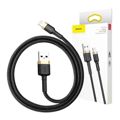 Produktbild von Baseus CALKLF-RV1, 3 m, USB A, Lightning, Männlich, Männlich, Gold, Schwarz