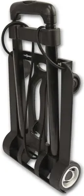 Image de Kinzo Diable pliable avec poignée extensible, 4 roues, charge maximale 40 kg, noir
