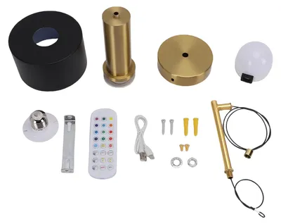 Zdjęcie produktu dla Ścienna lampa ścienna zasilana bateriami, bezprzewodowa, z możliwością ładowania, RGB, z pilotem, idealna do sypialni i salonu